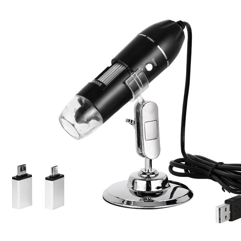 1600X USB Digital Microscope With 1080P HD Camera And Adjustable 8 LED Lights Compatible With Andr 7