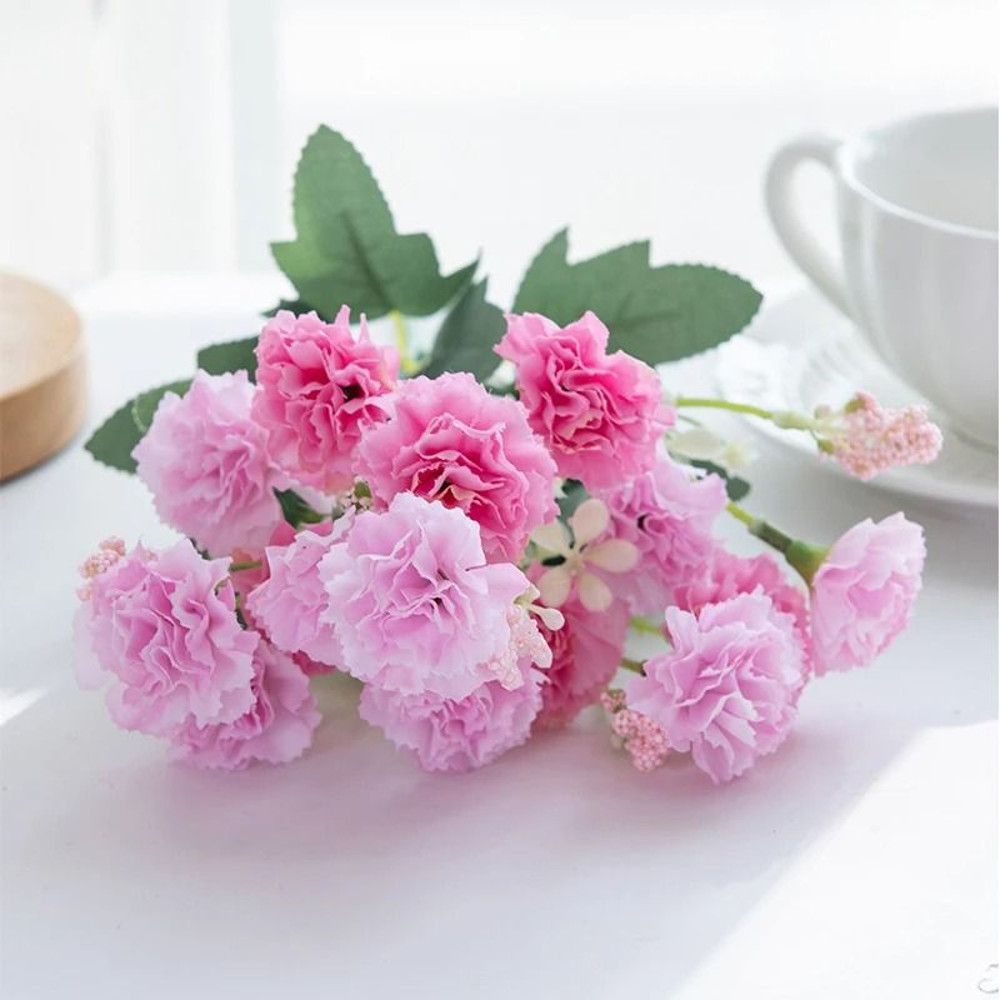 Artificial Carnation Bouquet Home Wedding Table Decor 9