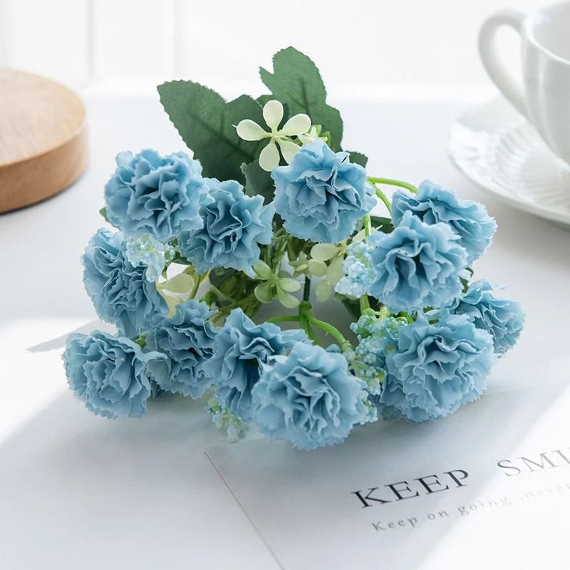 Artificial Carnation Bouquet Home Wedding Table Decor 8