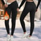 Womens Winter Fleece Lined Leggings High Waist Velvet Warm Tights 2