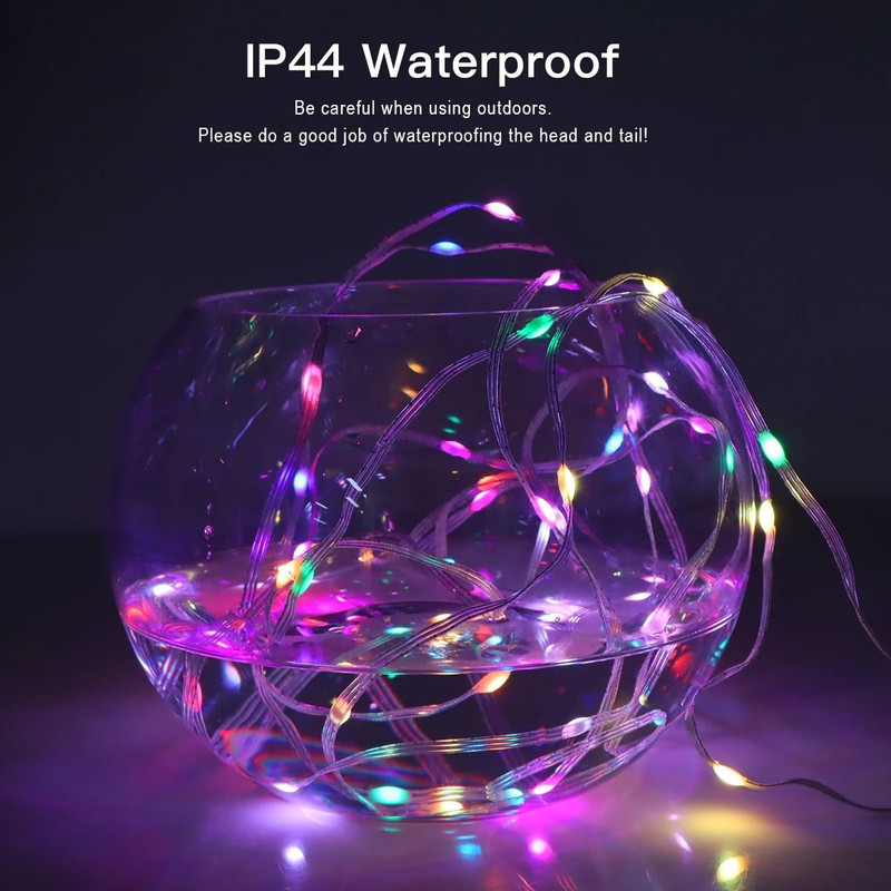 RGBIC Bluetooth LED String Light WS2812B USB Music Dream Color Light 5