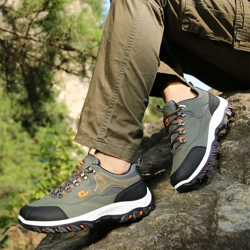 Mens Waterproof Hiking Shoes Outdoor PU Leather Walking Sneakers 6
