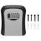 Wall Mounted Key Lock Box 4 Digit Combination Security Key Safe 6