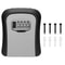 Wall Mounted Key Lock Box 4 Digit Combination Security Key Safe 6