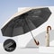 Windproof UV Protection Automatic Folding Umbrella With Curved Handle 11