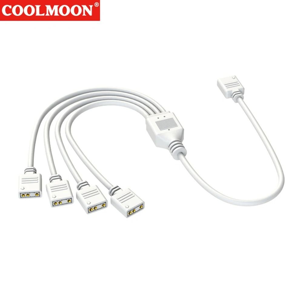 ARGB Chassis Fan Splitter 5V 3PIN Connector 1 To 234 Motherboard Extension Cable 3