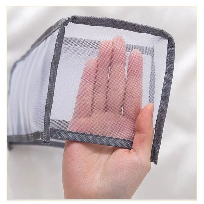 11Compartment Foldable Nylon Mesh Underwear Storage Box For Closet And Drawer Organization 4