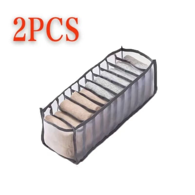 11Compartment Foldable Nylon Mesh Underwear Storage Box For Closet And Drawer Organization 6