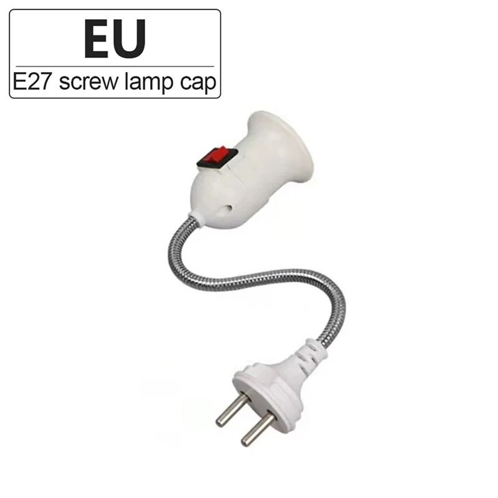 Direct Plug In Rotary Lamp Holder With Switch For E27 Bulb Socket 9