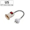 Direct Plug In Rotary Lamp Holder With Switch For E27 Bulb Socket 8