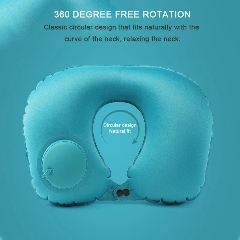 Press On Inflatable U Shaped Pillow For Neck Relaxation And Travel Comfort 4