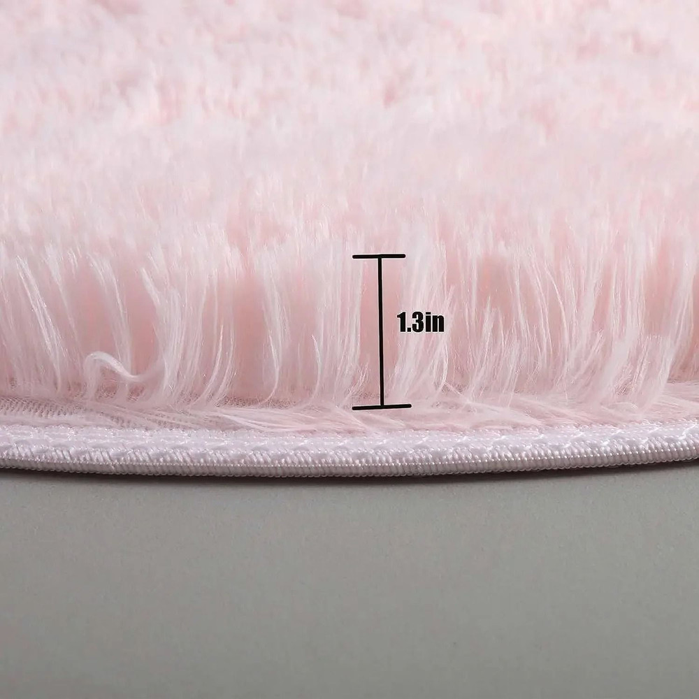 Super Soft Plush Round Rug Mat For Bedroom And Living Room Decoration 5