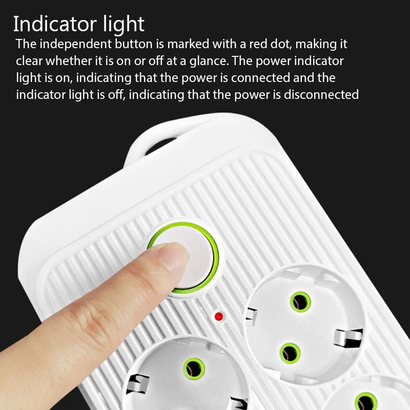 Power Strip Extension Cord With USB And Type C Ports For Smart Home And Office Use 2