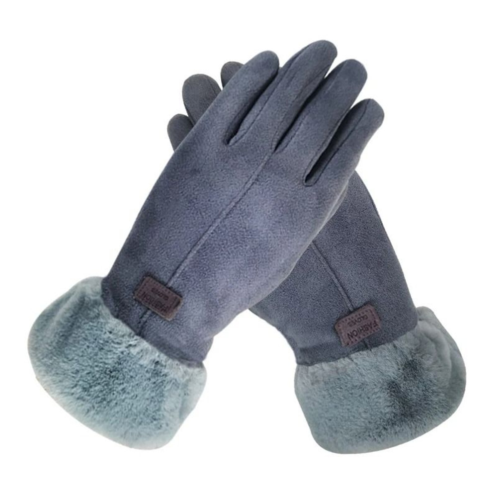 Women Winter Furry Warm Full Finger Mittens With Soft Lining And Outdoor Touchscreen Design 10
