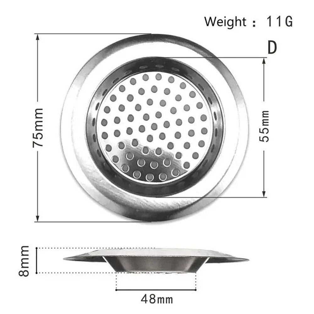 Stainless Steel Sink Strainer Filter For Kitchen And Bathroom Drains 9