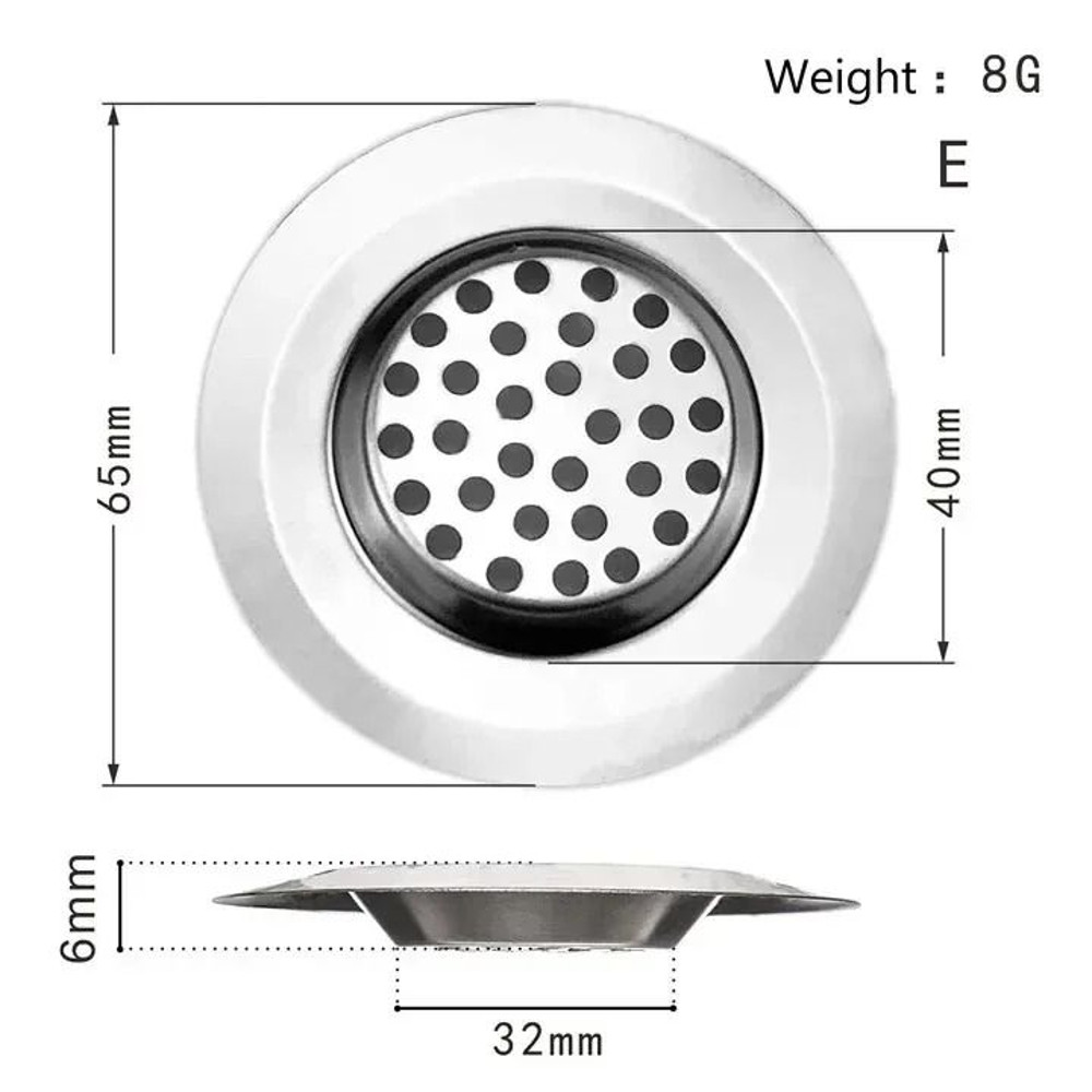 Stainless Steel Sink Strainer Filter For Kitchen And Bathroom Drains 10