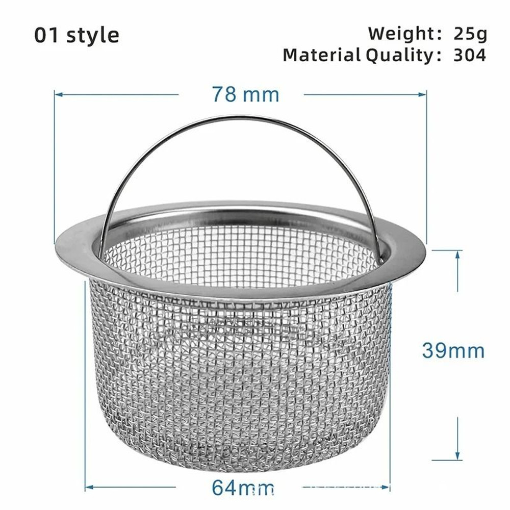 Stainless Steel Sink Strainer Filter For Kitchen And Bathroom Drains 15