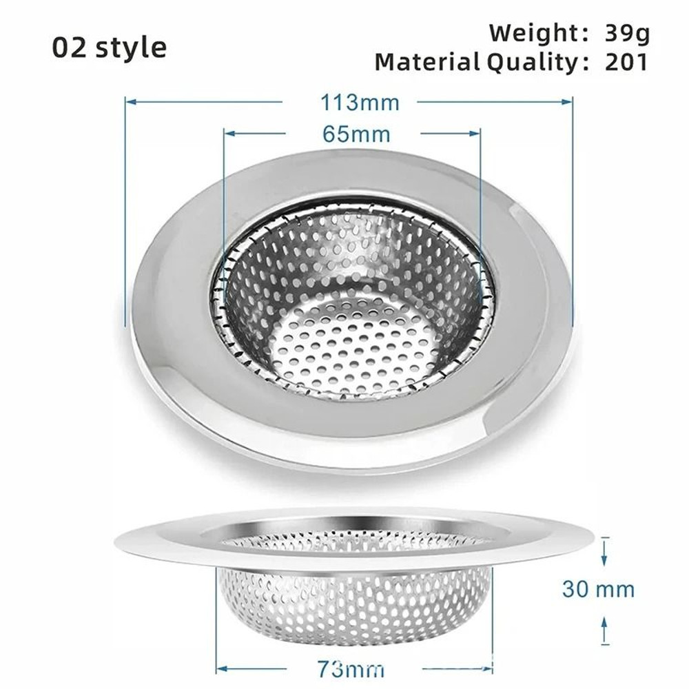 Stainless Steel Sink Strainer Filter For Kitchen And Bathroom Drains 16
