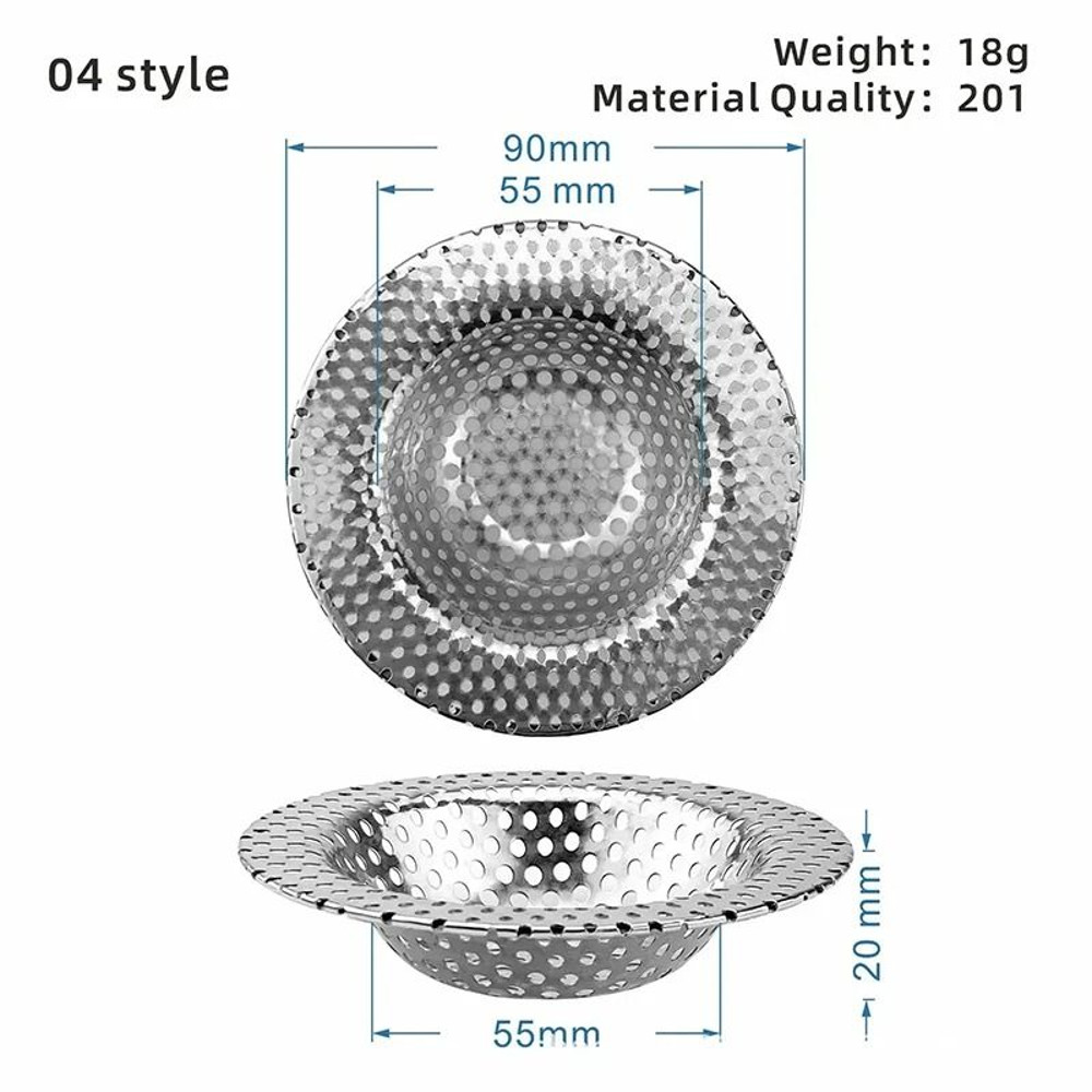 Stainless Steel Sink Strainer Filter For Kitchen And Bathroom Drains 18