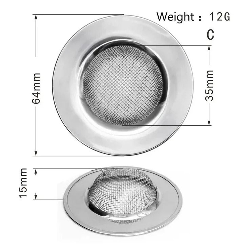 Stainless Steel Sink Strainer Filter For Kitchen And Bathroom Drains 8