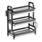Kitchen Bowl And Chopstick Storage Rack With Drain Tray And Multifunctional Organizer 4