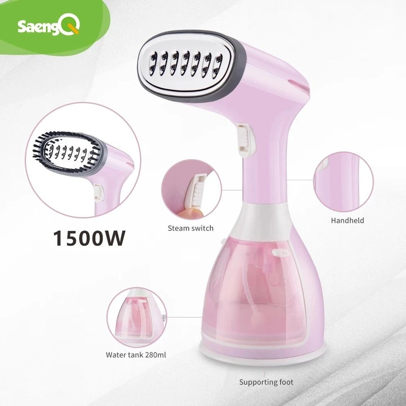 1500W Handheld Garment Steamer Electric Fabric Steam Iron 250ml Portable Fast Heat Clothes Steamer 2