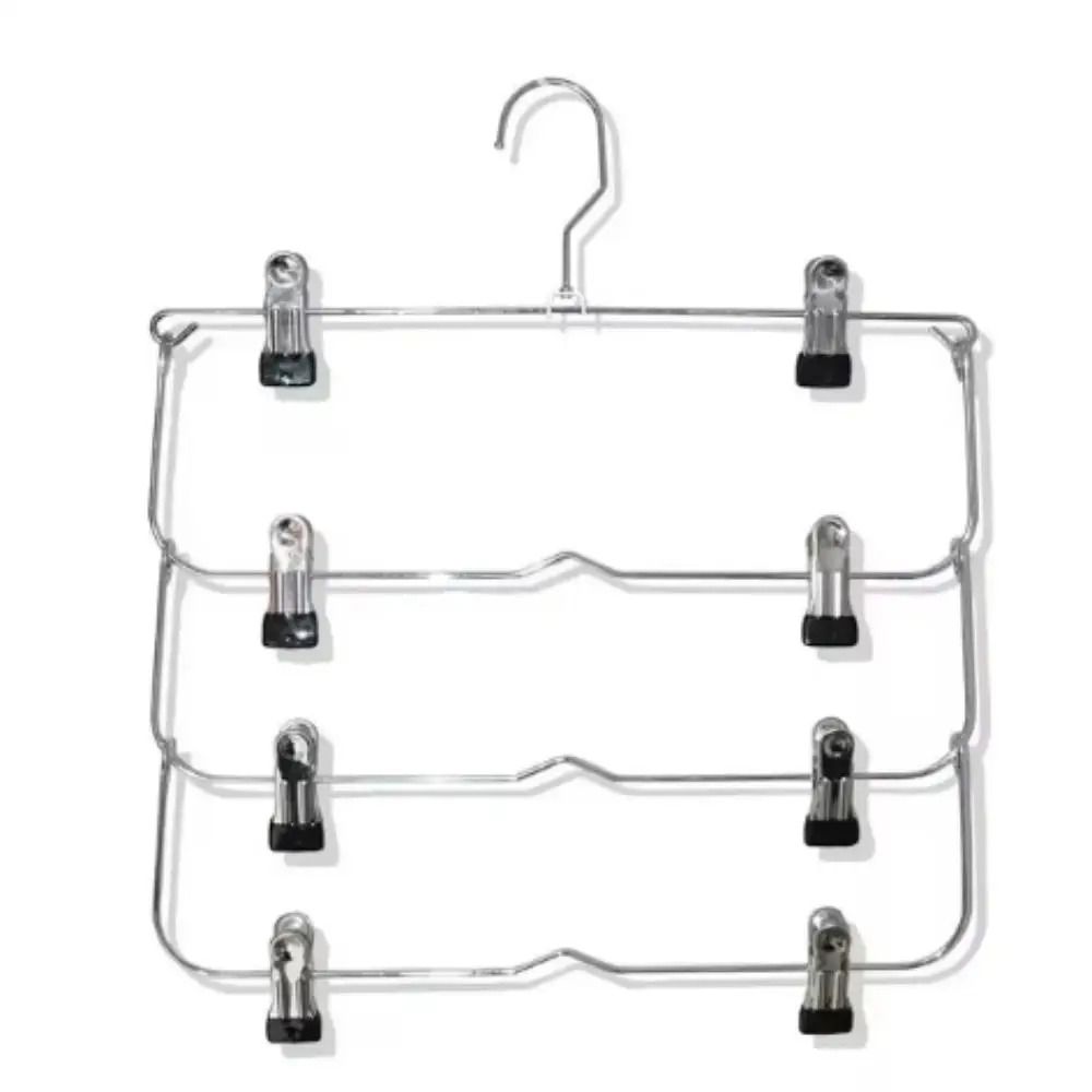 Multi Functional Home Non Slip Metal Pants Rack Stainless Steel Hanger Storage Skirt Rack 6