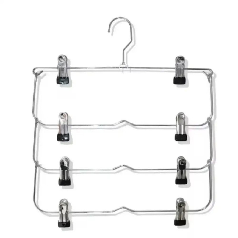 Multi Functional Home Non Slip Metal Pants Rack Stainless Steel Hanger Storage Skirt Rack 6