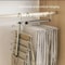 Folding Multi Layer Stainless Steel Pants Hanger Space Saving Clothes Organizer For Wardrobe 2