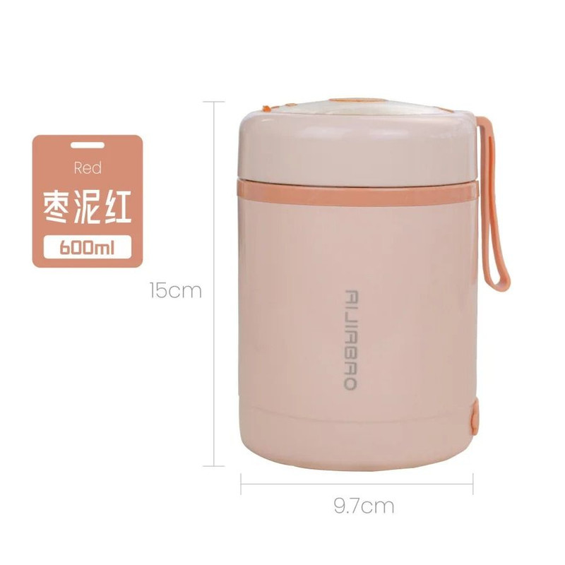 USB Electric Heating Lunch Box 600ml Stainless Steel Food Warmer Portable Food Container 7