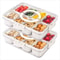 Portable Snack Storage Box 4 Grid And 8 Grid Food Organizer With Lid For Travel And Refrigerator 0