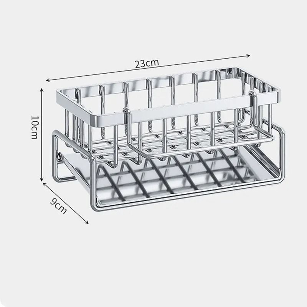 Stainless Steel Kitchen Sink Rack Organizer For Sponge Soap And Towel Storage 5