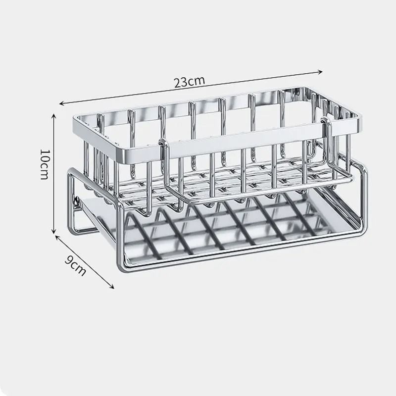 Stainless Steel Kitchen Sink Rack Organizer For Sponge Soap And Towel Storage 5