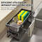 Kitchen Sink Drain Rack Organizer With Sponge Holder And Countertop Storage Basket 0