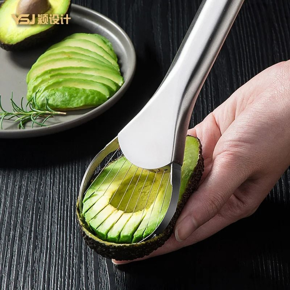 Stainless Steel Avocado Slicer And Fruit Cutter Kitchen Tool 2