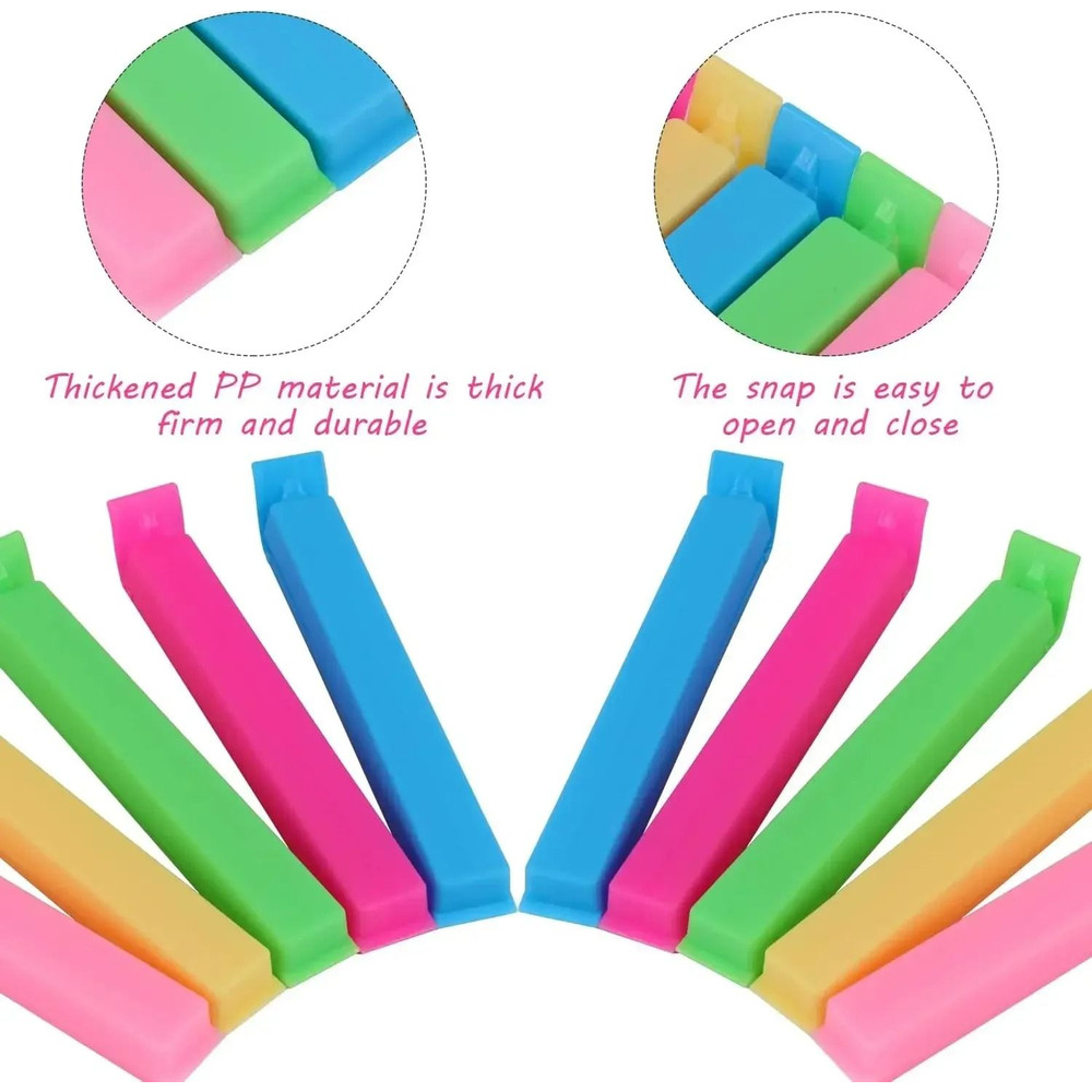 5 Piece Portable Food Snack Seal Bag Clips For Kitchen Storage And Freshness 2