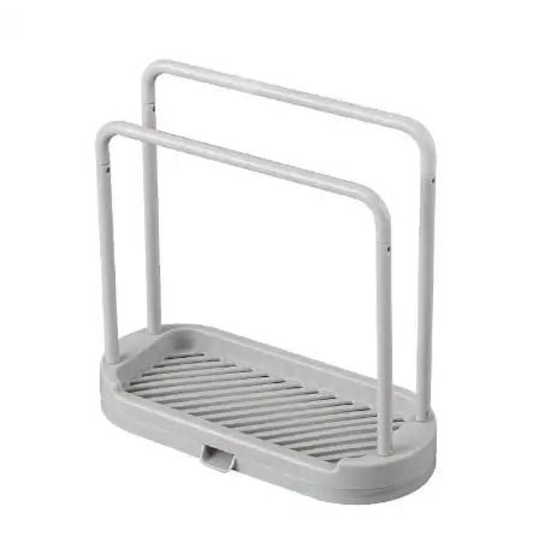Double Layer Kitchen Cloth Drain Rack For Sink And Countertop Storage 6