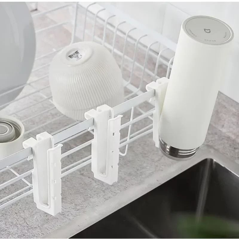 Adjustable Sink Cup Holder And Dish Rack Organizer For Kitchen And Bathroom 3