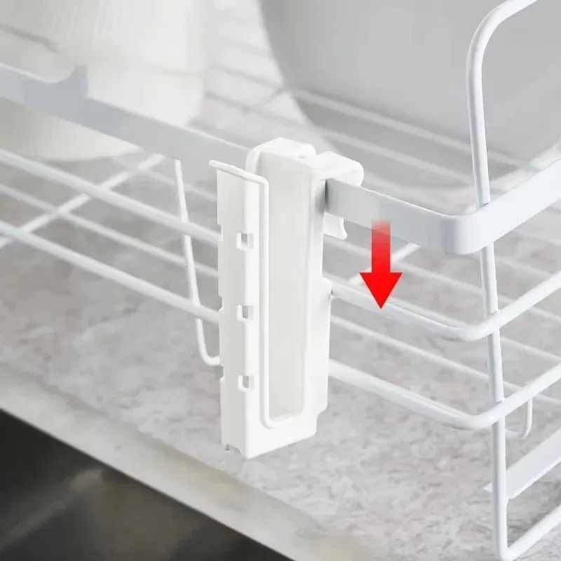 Adjustable Sink Cup Holder And Dish Rack Organizer For Kitchen And Bathroom 5
