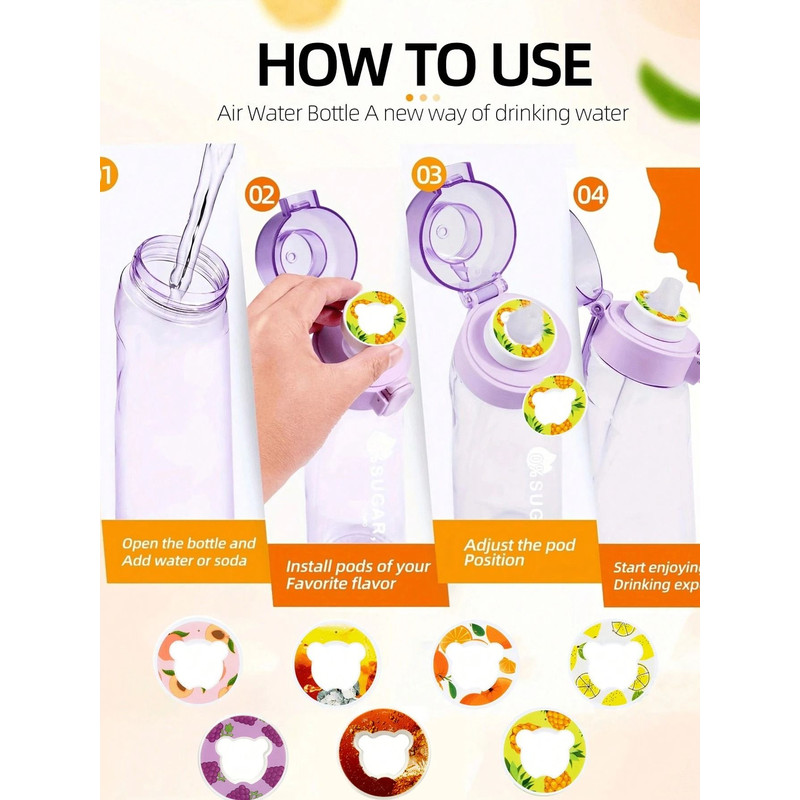 Bear Fruit Flavor Pods For Water Bottles Zero Sugar Zero Calorie Drink Enhancers 1