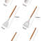 12Pcs Silicone Utensils Set Non Stick Cookware Spatula Shovel Egg Beaters Wooden Handle Kitchenware