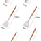 12Pcs Silicone Utensils Set Non Stick Cookware Spatula Shovel Egg Beaters Wooden Handle Kitchenware