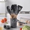 12Pcs Silicone Utensils Set Non Stick Cookware Spatula Shovel Egg Beaters Wooden Handle Kitchenware