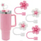 Flower Design Silicone Straw Covers For Stanley Cups 30 Oz And 40 Oz 9