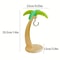 Wooden Banana Holder With Palm Leaf Design Fruit Hanging Rack 6