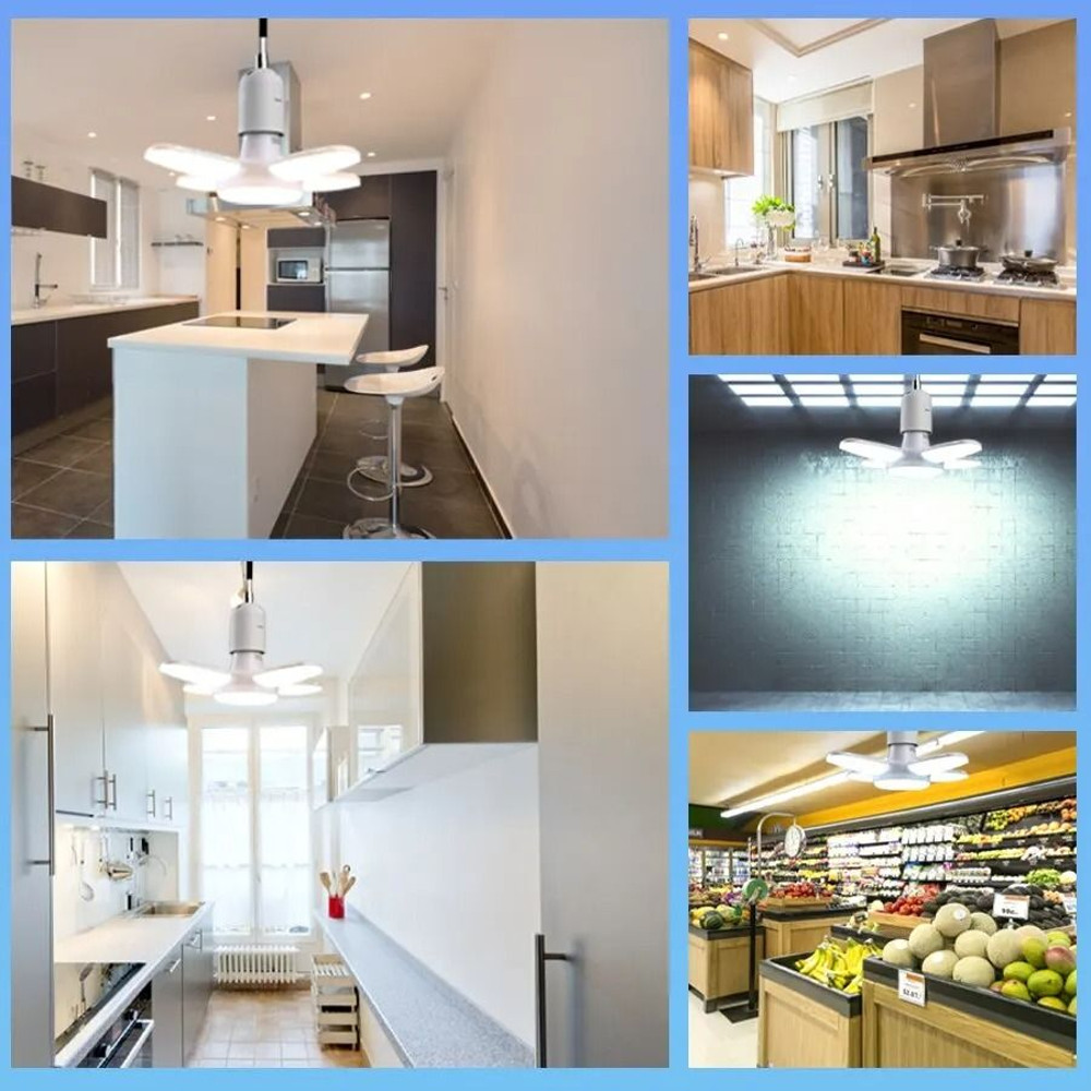 Foldable Fan Shape LED Bulb 28W Ceiling Light 4