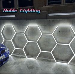 hexagon garage led light honeycomb ceiling lamp for workshop and studio