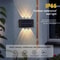 Solar Garden Wall Light Outdoor Waterproof Up And Down Lamp 2Pack 2