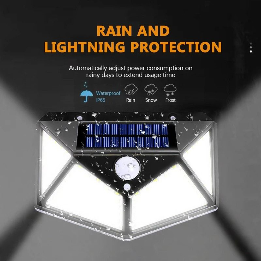 Solar Wall Light Outdoor Motion Sensor 100 LED 1