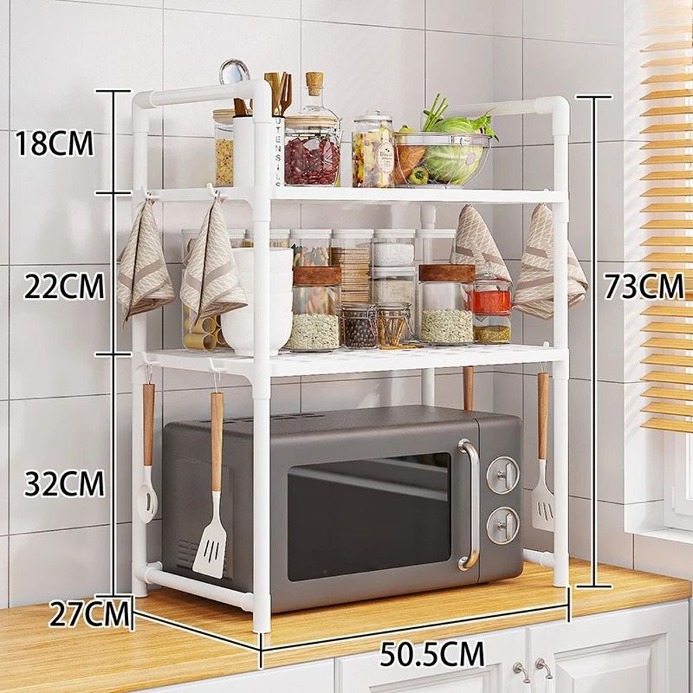 Kitchen Storage Rack Microwave Shelf Organizer 8